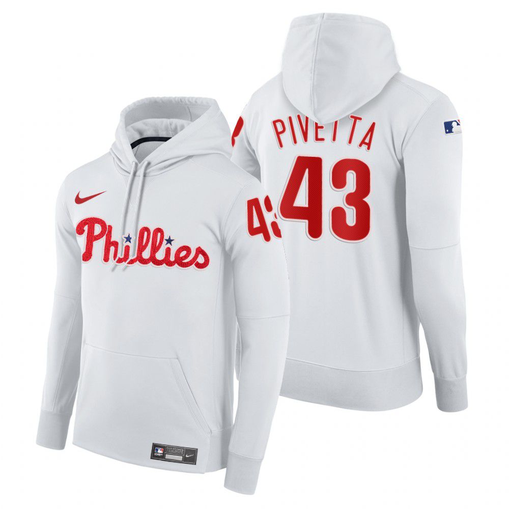 Men Philadelphia Phillies #43 Pivetta white home hoodie 2021 MLB Nike Jerseys